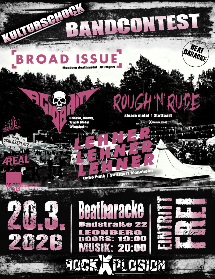 20.03.2026 - Bandcontest Kulturschock - 1. Vorrunde
